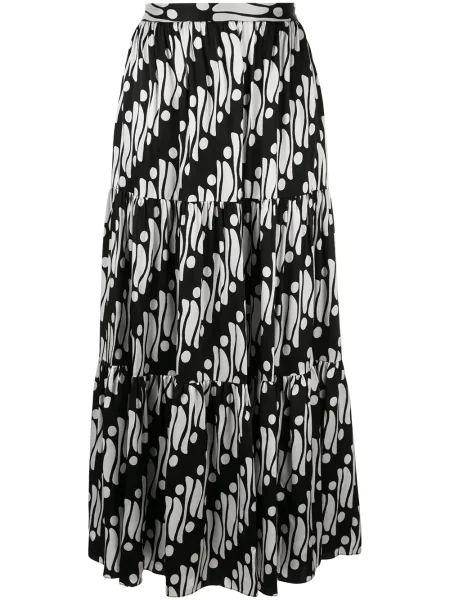 Fusta maxi Andrew Gn cu imprimeu geometric negru