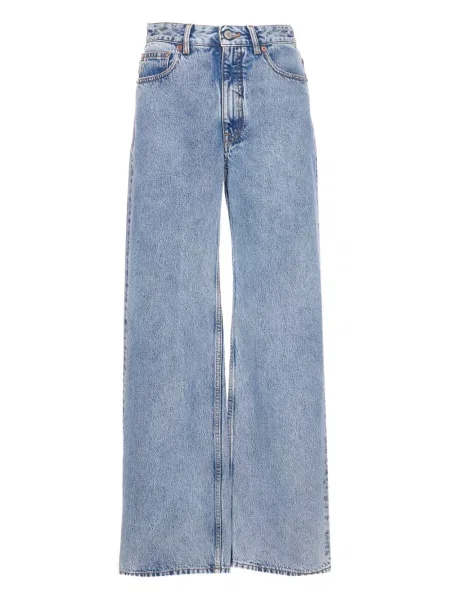 Szerokie jeansy Mm6 Maison Margiela niebieskie