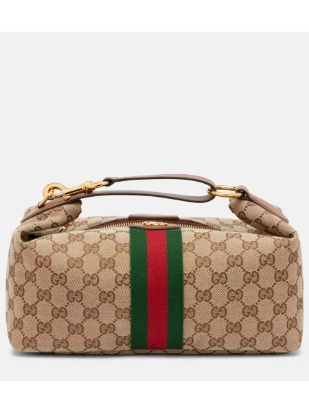 Geantă Gucci din canvas bej