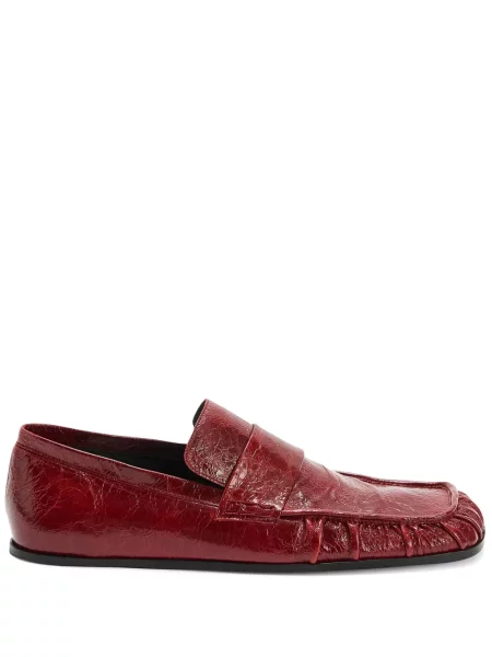 Pantofi loafer Jil Sander din piele roșu
