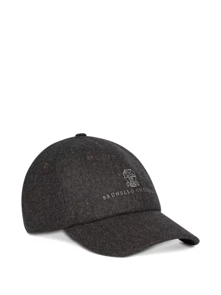 Șapcă Brunello Cucinelli cu broderie negru
