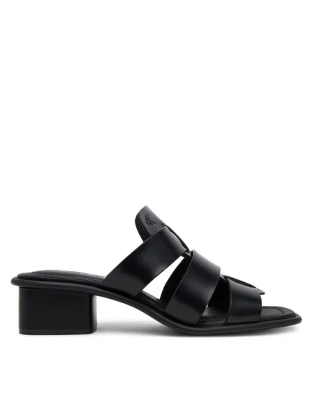 Calvin Klein Jeans Чехли Heel Square Mg Lth черен