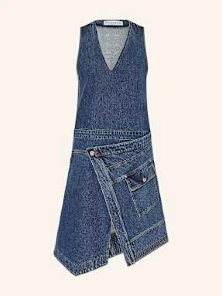 Jw Anderson Sukienka Jeansowa blau granatowa