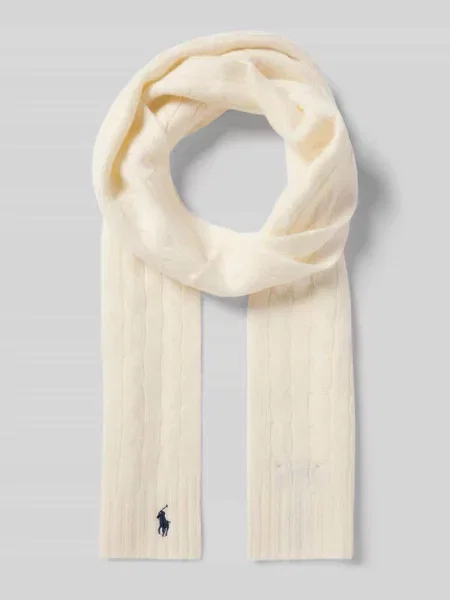 Szal Polo Ralph Lauren z kaszmiru biała