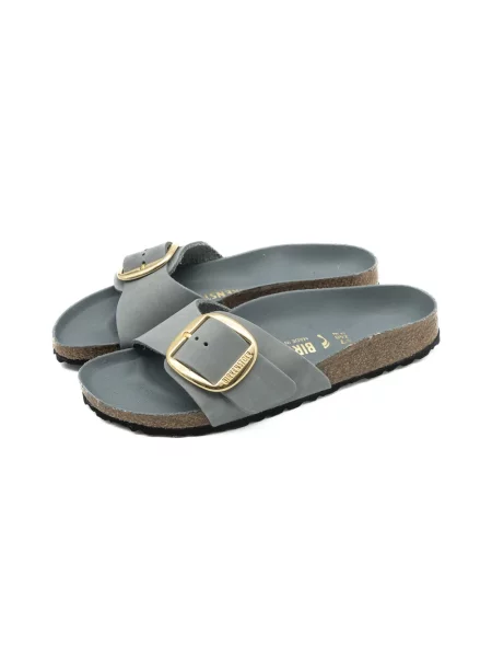 Klapki Birkenstock na sprzączkę niebieskie