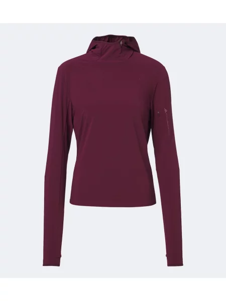 Top Adidas By Stella Mccartney cu glugă cu spatele deschis