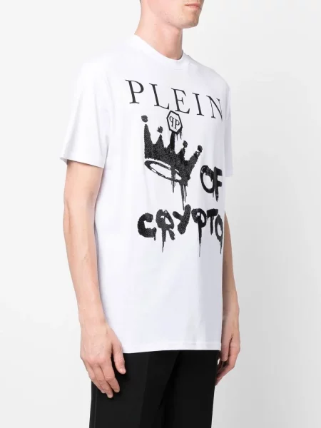 Krátké tričko Philipp Plein s potiskem bílé