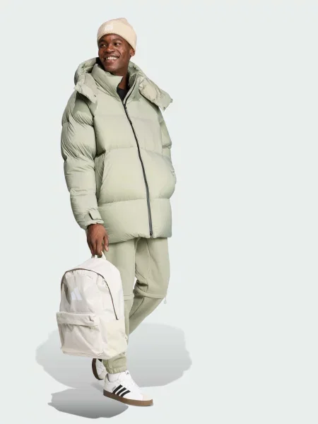 Пуховик Adidas зеленый