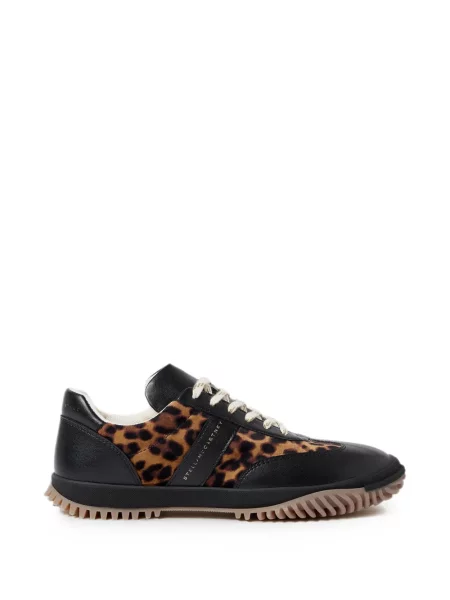 Sneakerși Stella Mccartney cu imagine cu model leopard negru