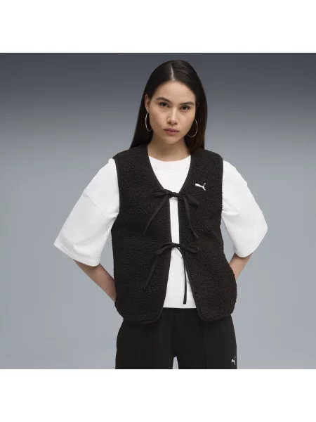 PUMA bezrękawnik z dzianiny polarowej Wardrobe Essentials Odzież S czarny