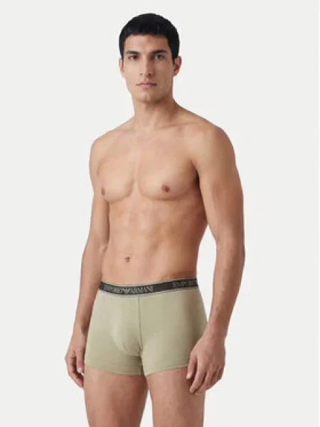 Emporio Armani Boksarice bež / rjava / črna zelena