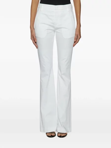 Pantaloni Dondup evazate alb
