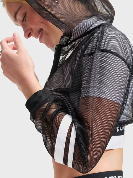 Спортивная кофта Under Armour с сеткой черная