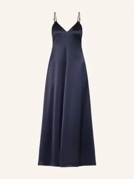 Ladneri Satyna Sukienka Dany blau granatowa