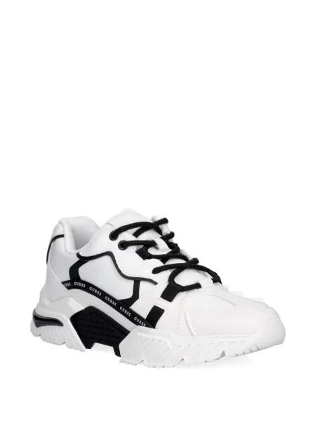 Sneakerși Guess cu autograf alb