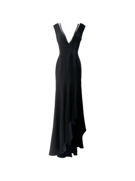 Rochie Gemy Maalouf cu volane negru