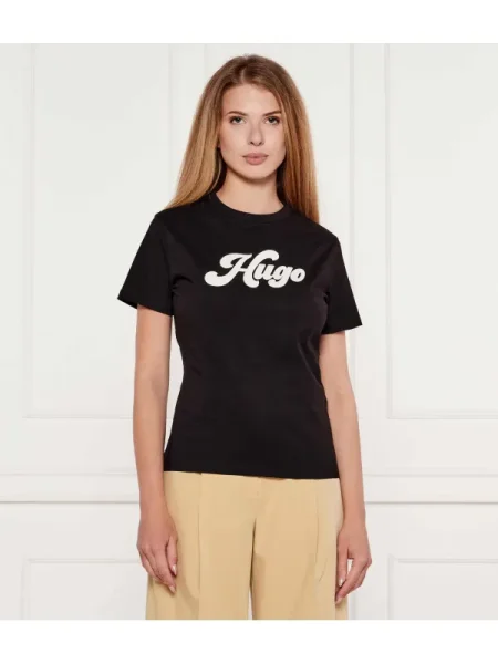 HUGO Póló | Regular Fit fekete