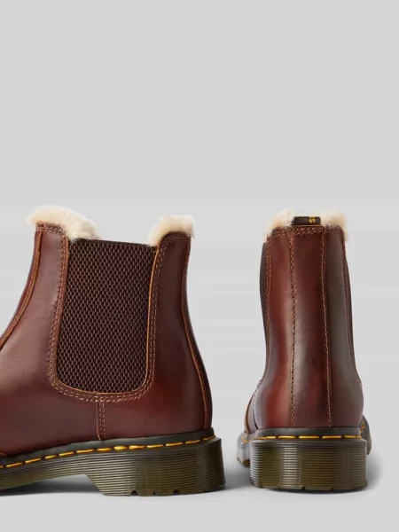 Buty chelsea ze skóry z podszewką wewnętrzną model ‘Leonore’ Dr. Martens