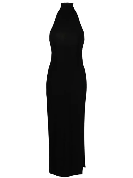 Rochie Norma Kamali cu crăpătură de costum negru