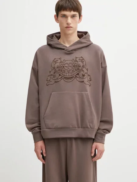 Bluza z kapturem Puma z kapturem brązowa