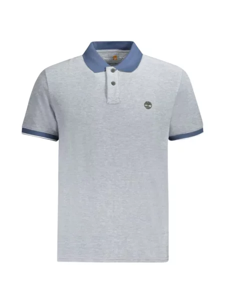 Scurt tricou polo Timberland cu broderie gri
