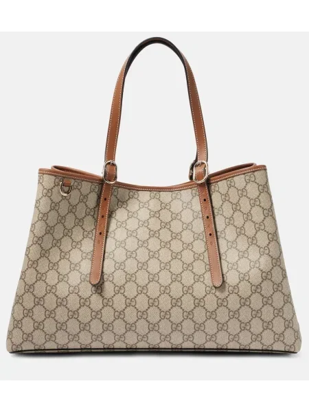 Geantă Gucci din canvas bej