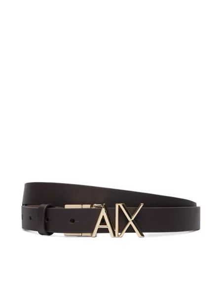 Armani Exchange Nadrágszíj Sötét bézs barna