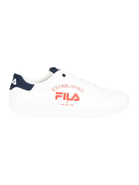 Sneakersy Fila skórzane z logo białe