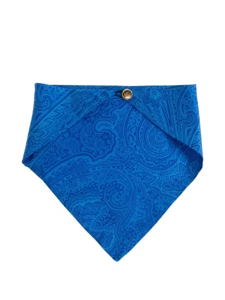 Fular Etro cu model paisley albastru
