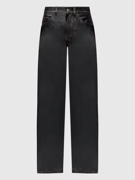 Кожаные джинсы Heron Preston черные