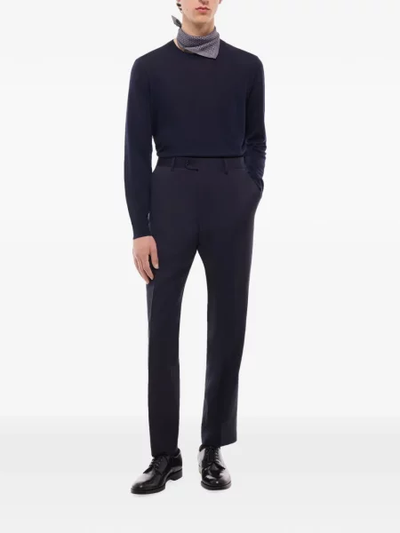 Pantaloni Fursac de lână albastru
