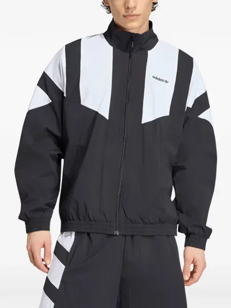 Geacă cămașă Adidas cu broderie alergare cu model piele de șarpe negru