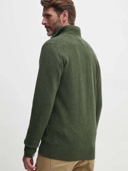 Шерстяной свитер Barbour зеленый