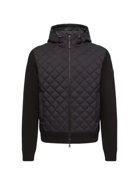 Pulover Moncler cu glugă cu cordon negru
