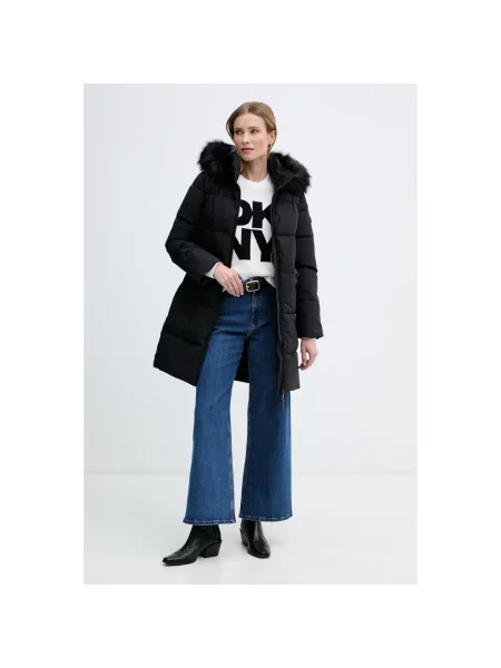 Dzianinowy sweter Dkny biały