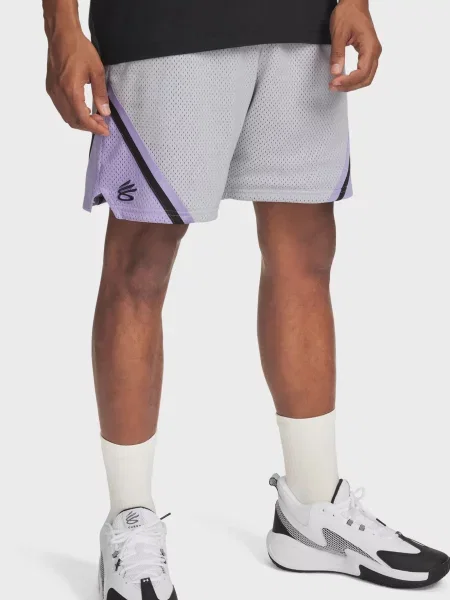 Короткие спортивные шорты Under Armour с сеткой серые