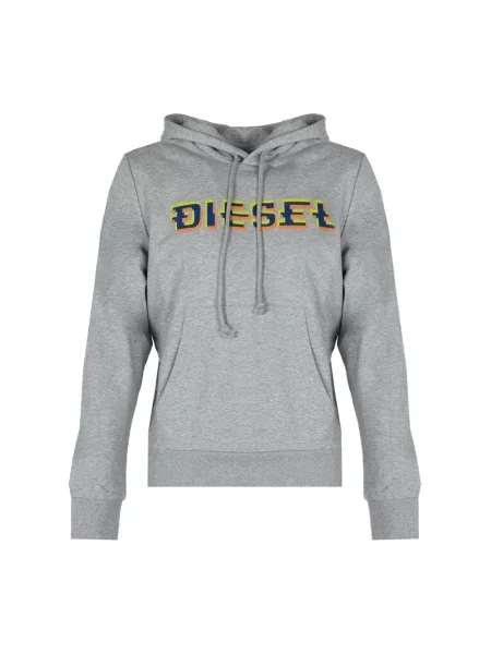 Bluza z kapturem Diesel z kapturem szara
