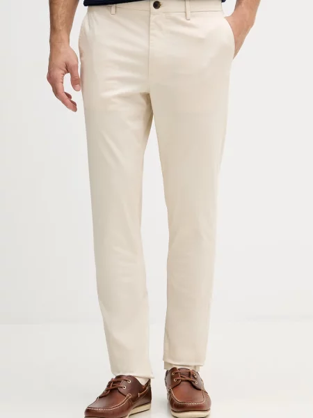Tommy Hilfiger pantaloni chinos pentru bărbați din cu bej