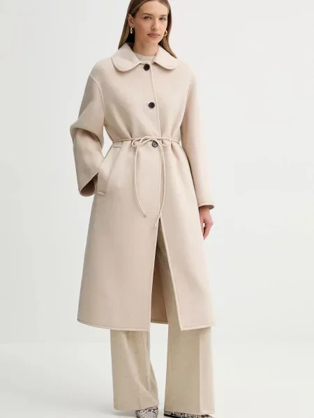 Palton Liviana Conti de lână bej