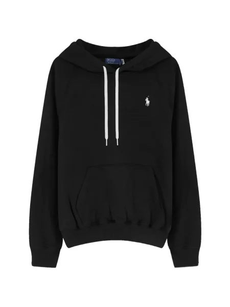 Tricou polo Polo Ralph Lauren cu autograf din fleece cu dungi negru