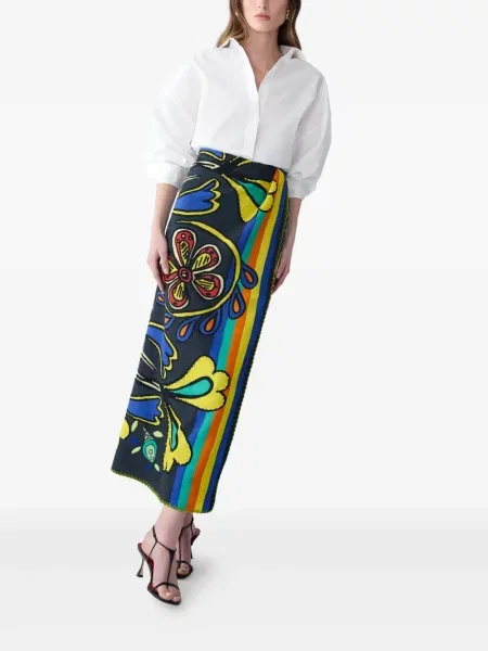 Fular Carolina Herrera cu mărgele negru