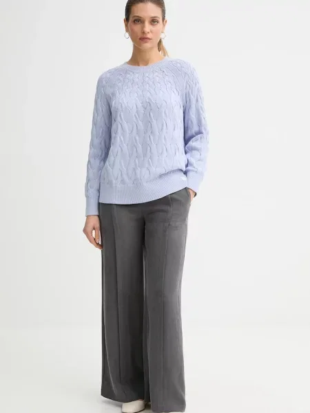 Calvin Klein Jeans Bombažen pulover modra