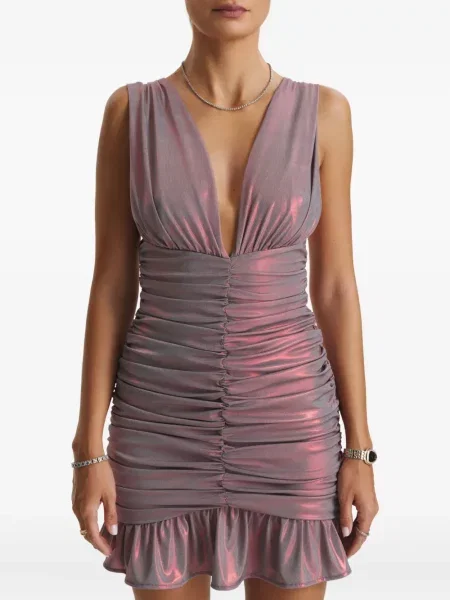 Rochie mini Cuanna de costum violet