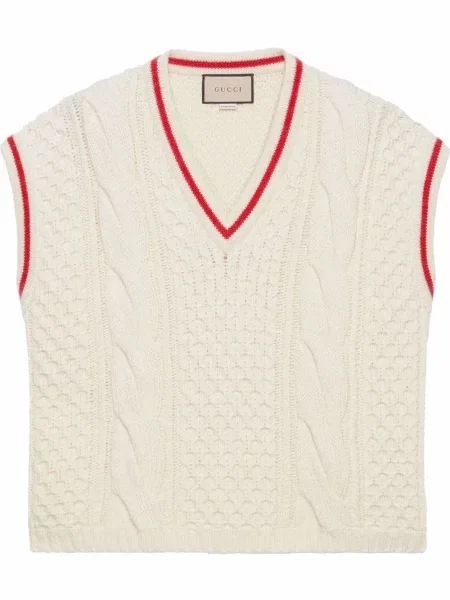 Vestă Gucci tricotate alb