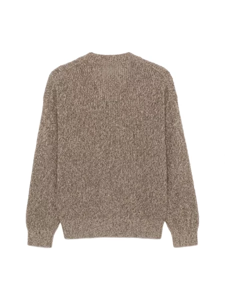 Sweter Brunello Cucinelli wełniany brązowy