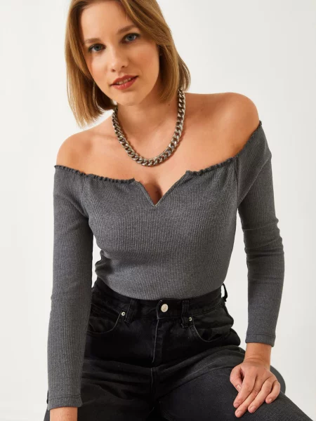 Bluză Bianco Lucci gri