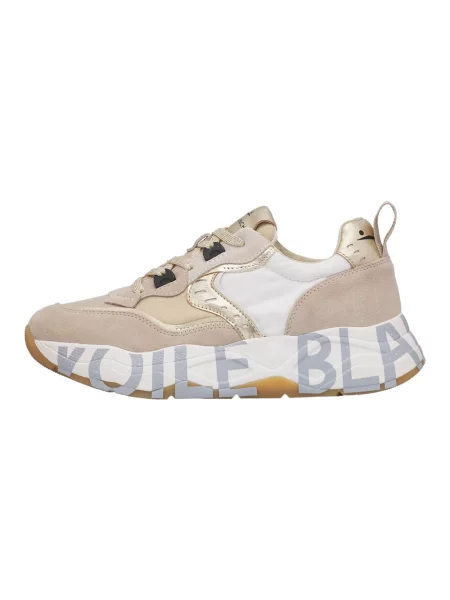 Sneakersy Voile Blanche skórzane beżowe