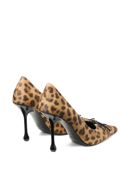 Γοβάκια Jimmy Choo με κορδόνια με σχέδιο με λεοπαρ μοτιβο καφέ