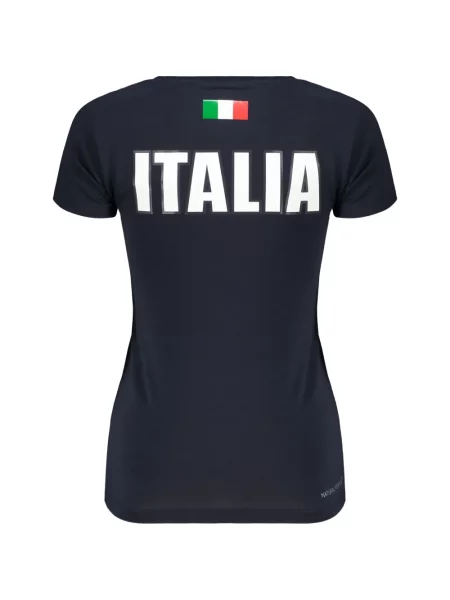 Tricou Ea7 Emporio Armani cu imagine cu decolteu în V albastru
