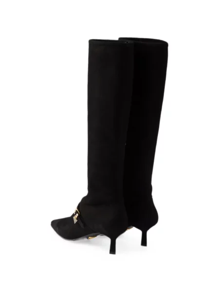 Botine Prada din piele de căprioară negru